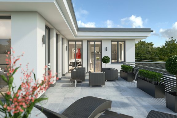 Sunny roof terrace (visualization)