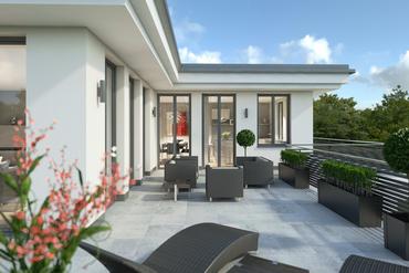 W8: Exklusive Dachterrassenwohnung mit 52 m² Dachterrasse