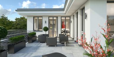 W9: Representative roof terrace apartment with magnificent south/west terrace