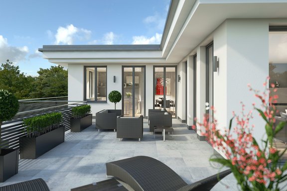 Sunny roof terrace (visualization)