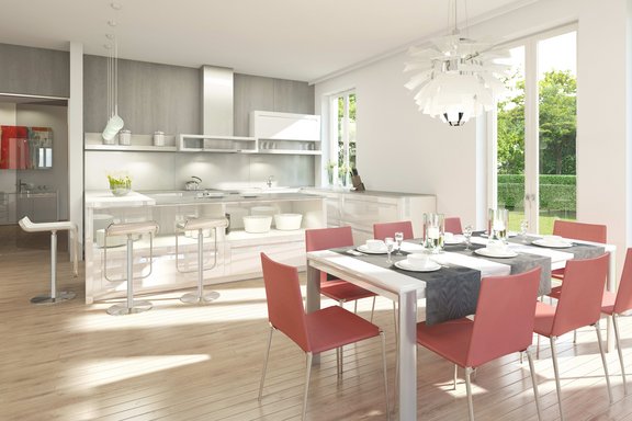 Open cooking and dining area (visualisation)