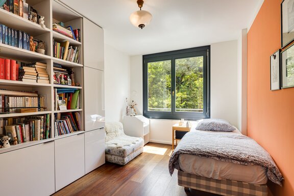 One of two bedrooms