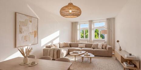 A cozy atmosphere in Neuhausen: A charming 3-bedroom city apartment with style and charm