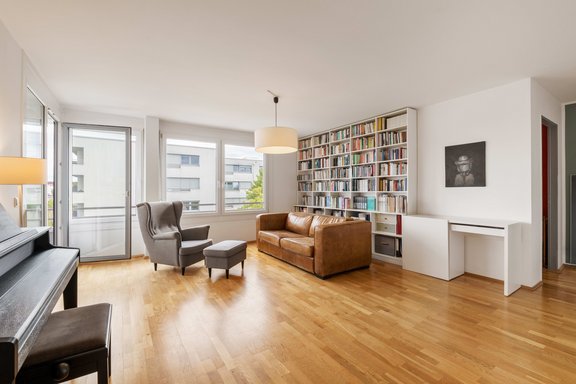 Living room filled with light