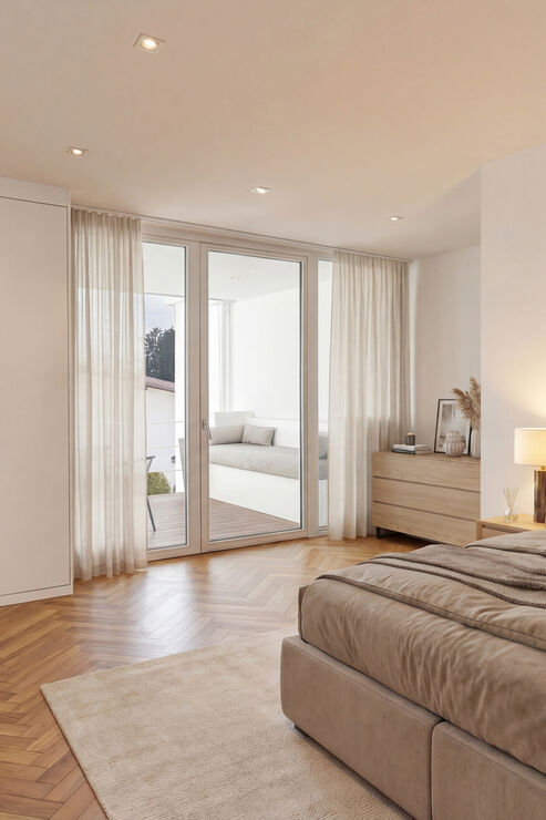 Schlafzimmer mit Loggia (Visualisierung)