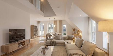 Wohnen über zwei Ebenen: Lichtdurchflutete 4-Zimmer-Maisonettewohnung mit zwei Balkonen