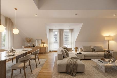 Wohnen über zwei Ebenen: Lichtdurchflutete 4-Zimmer-Maisonettewohnung mit zwei Balkonen