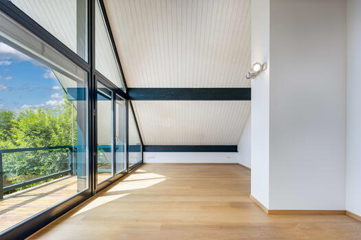 Master bedroom with balcony