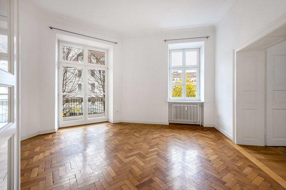 Dining room with old building details