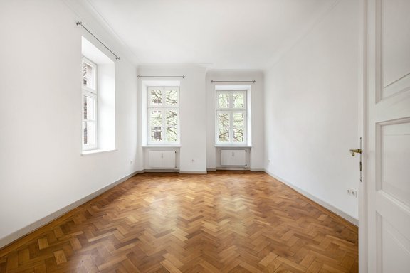 Living room with old building details