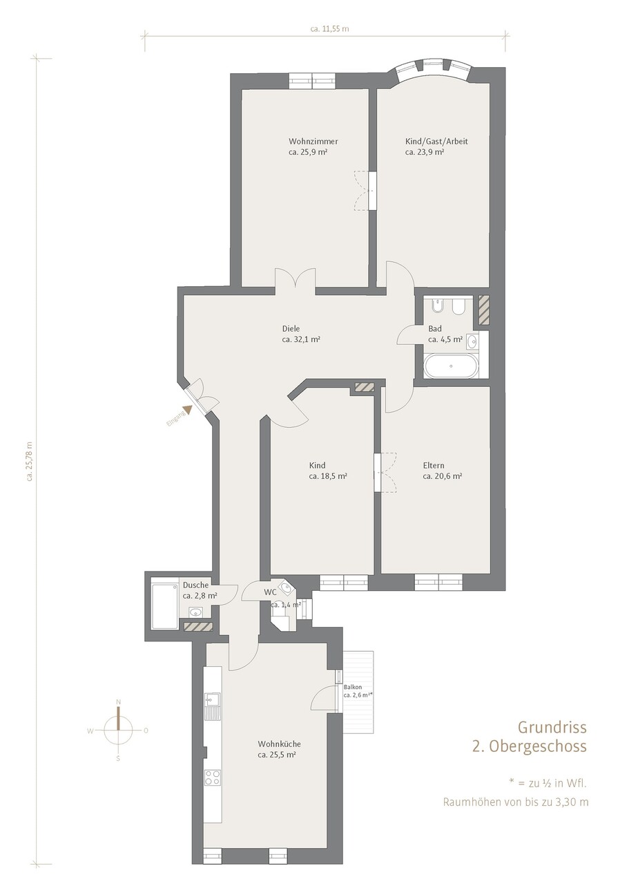Grundriss 2. Obergeschoss