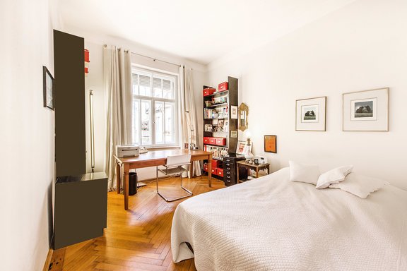 Study or children's room with courtyard orientation