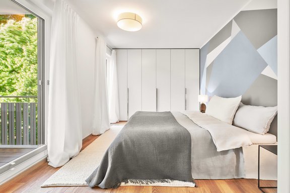 Eins von drei Schlafzimmern