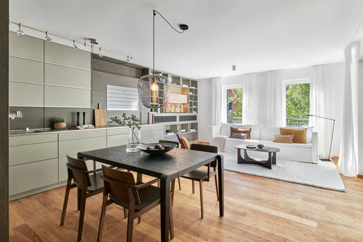Living/dining/cooking combined