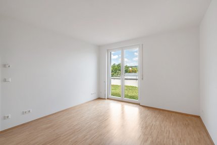 Eines von zwei Schlafzimmern mit Dachgarten