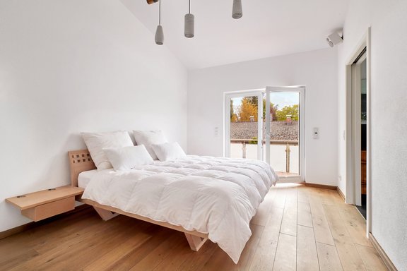 Schlafzimmer mit Bad en suite