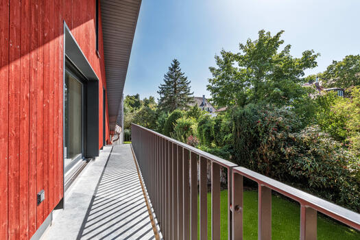 West-facing balcony with a view of the countryside
