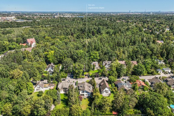 Toplage im Villenviertel