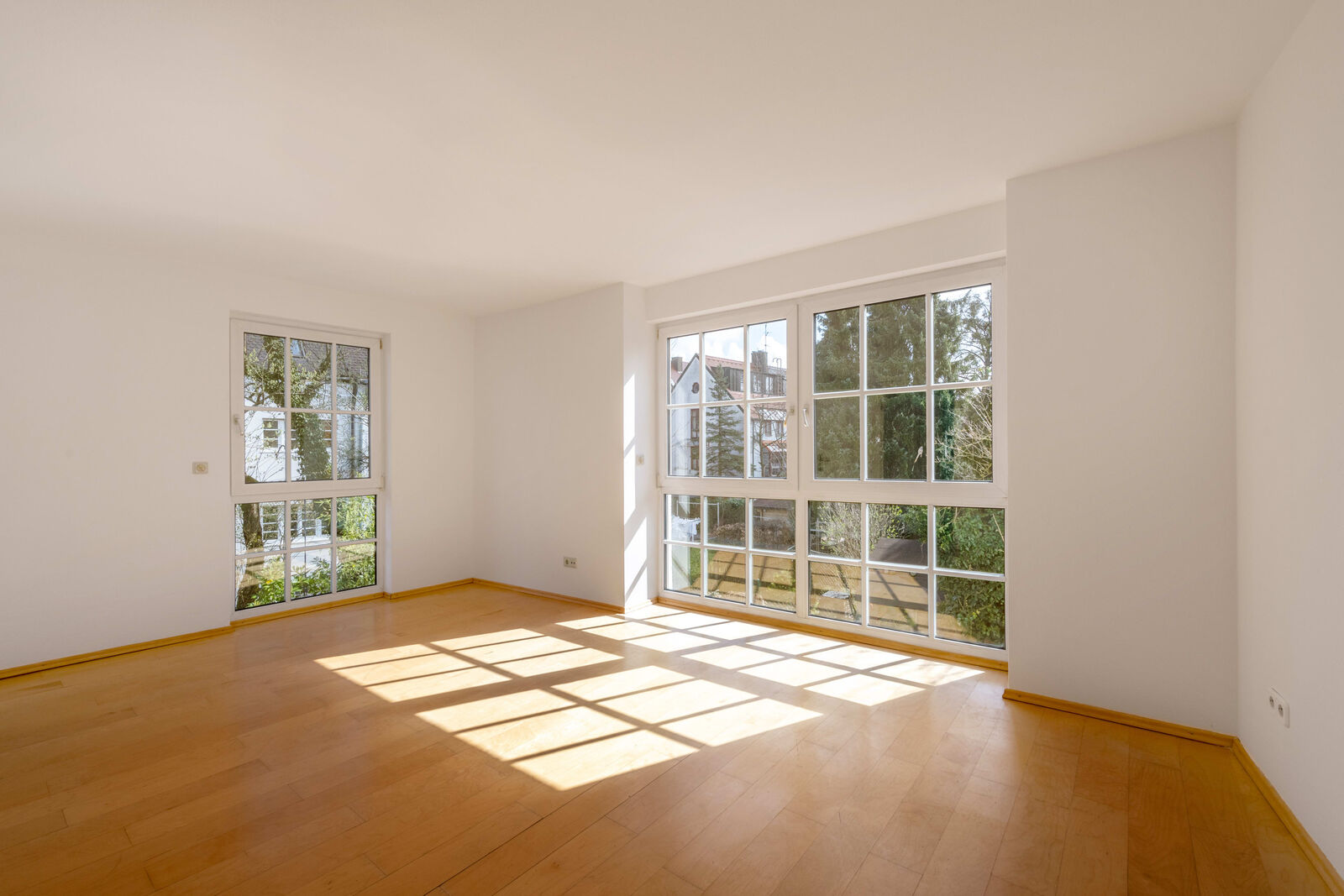 Schlafzimmer mit Gartenblick