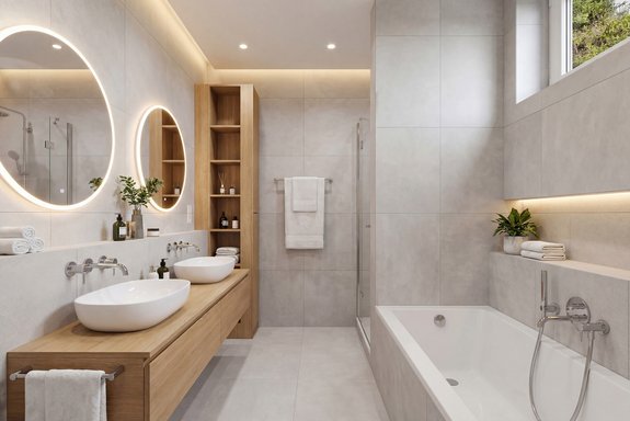 Helles, gepflegtes Bad (visualisiert)