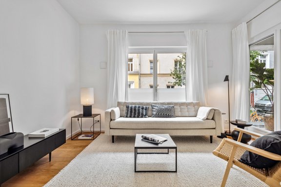 Ideal geschnittener Wohnbereich