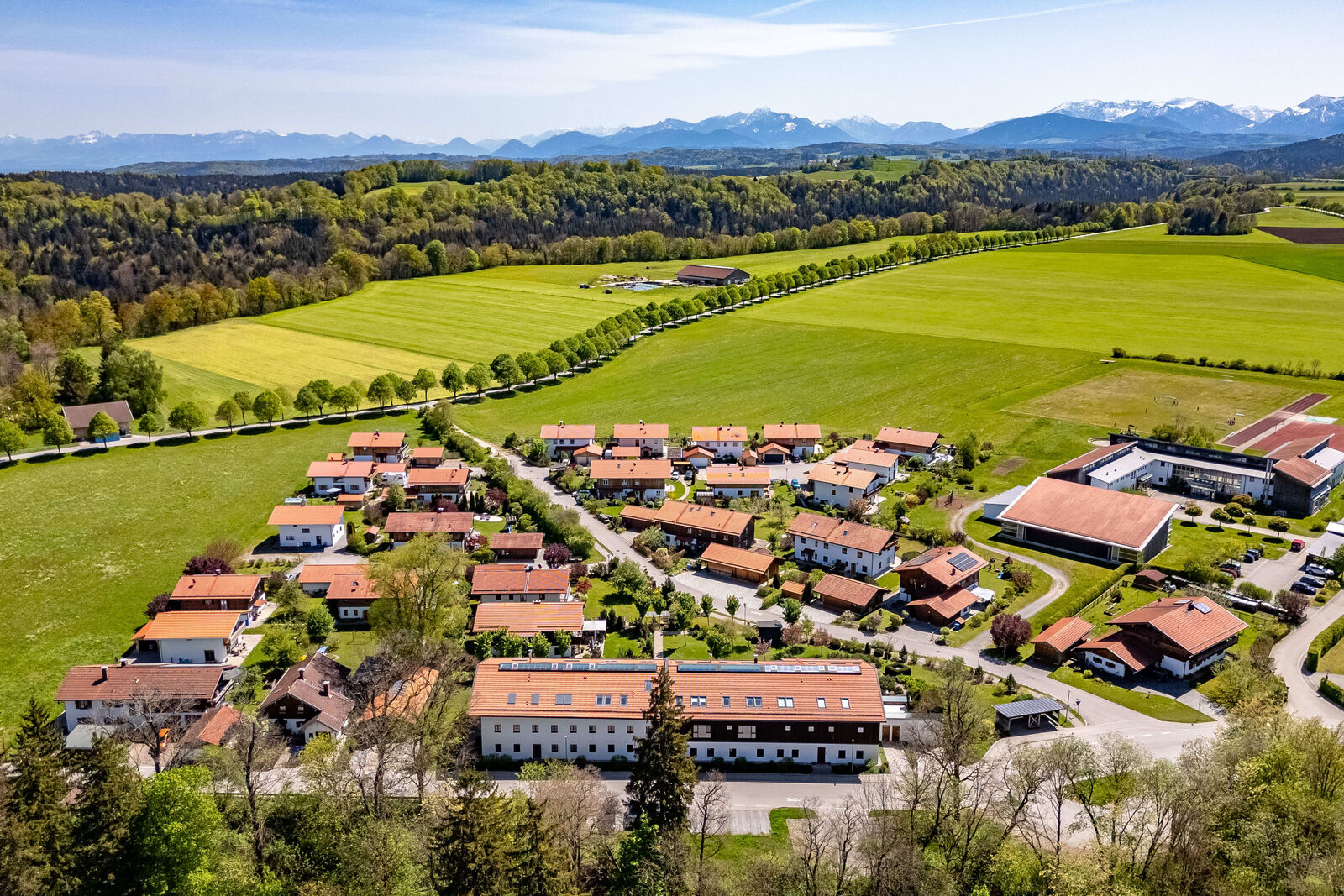 Idyllische Voralpenlandschaft zwischen München und Tegernsee