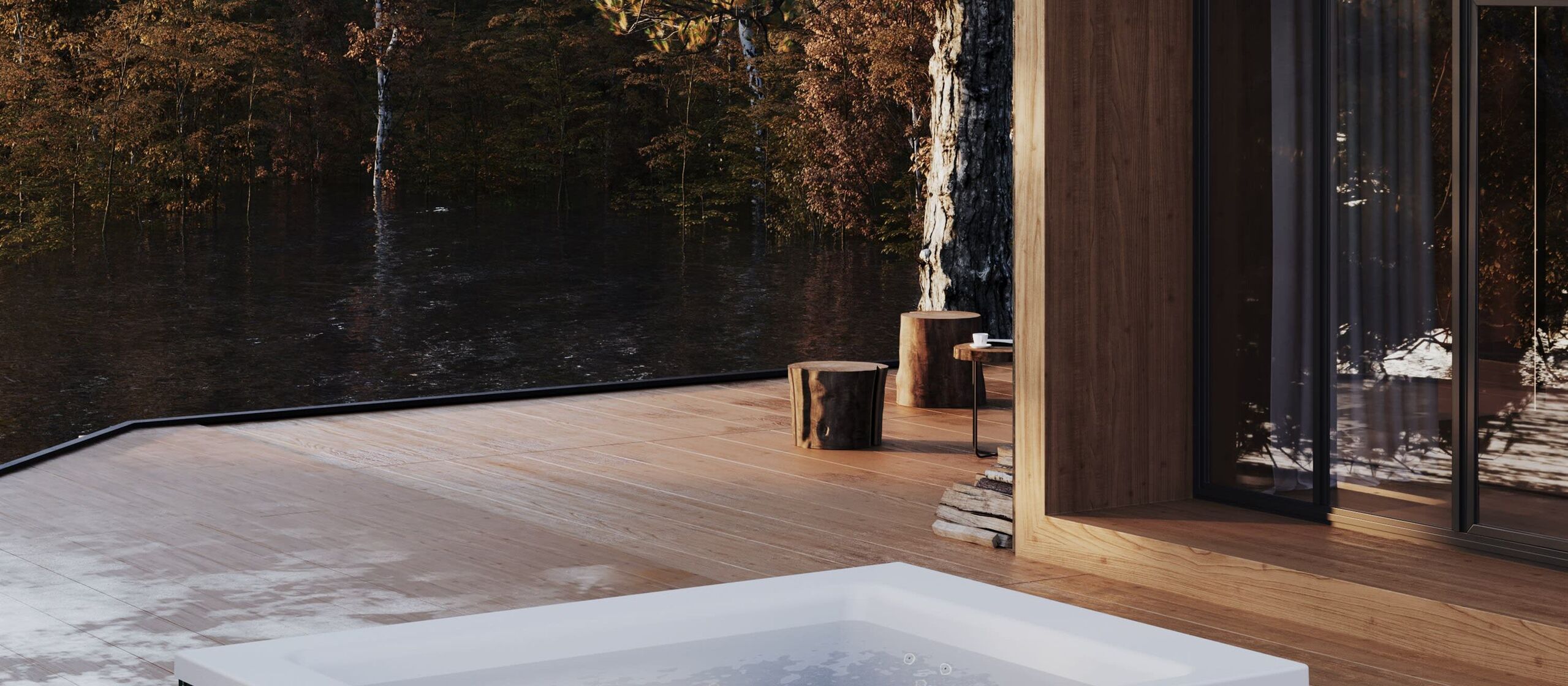 Minipool auf der Holzterrasse
