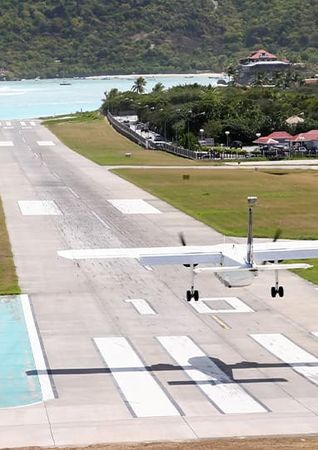 Landeanflug St. Barth