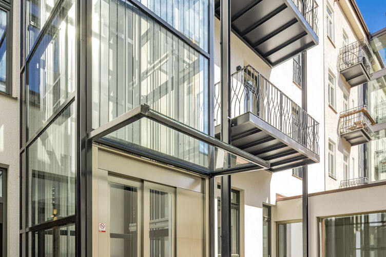 Sunny south-west-facing balconies