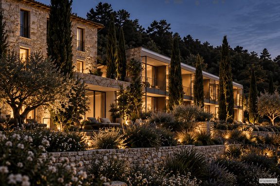 Stylish Architecture in the Evening Light