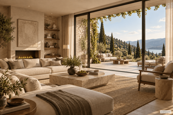 Natural materials and Mediterranean lightness
