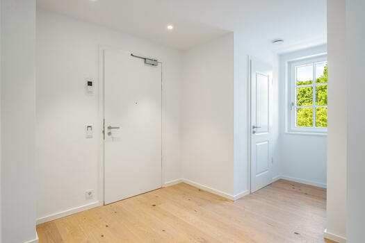 Hallway with storage room
