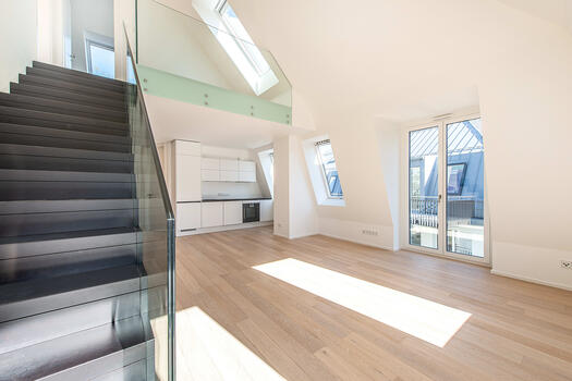 Living/dining area in the maisonette apartments