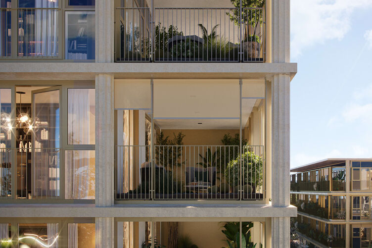 Exterior view of loggias - visualization