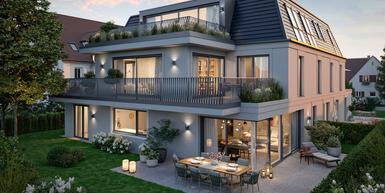 High-class new-build villa with only seven units in a green location in Solln