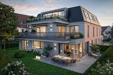 High-class new-build villa with only seven units in a green location in Solln
