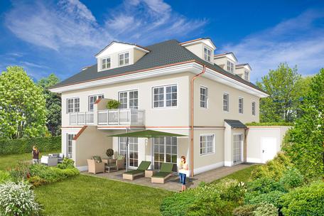 Exclusive villa halves in classical architecture near Perlacher Forst