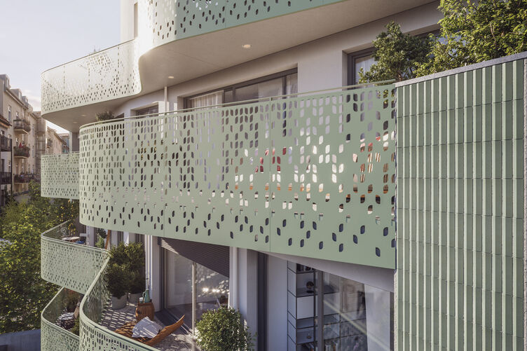 Organically curved balconies