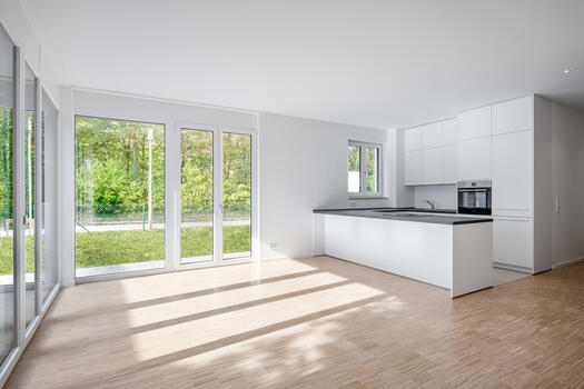 White kitchens in all houses