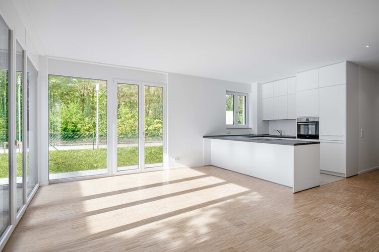 White kitchens in all houses