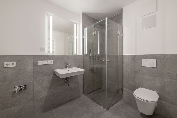 Bathroom with rain shower