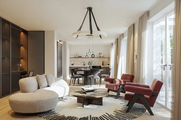 The integration of nature into the interior of the house promises a high level of living comfort