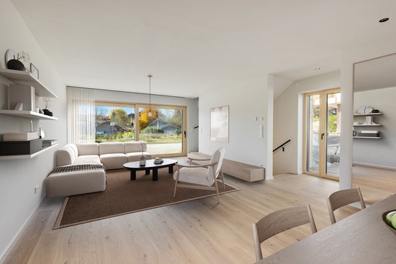 Large glass fronts with a view