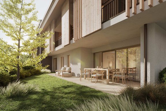 Terrasse und Privatgarten