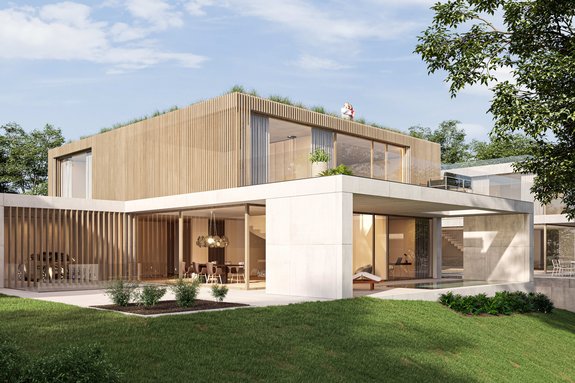 House from the lake (visualization)