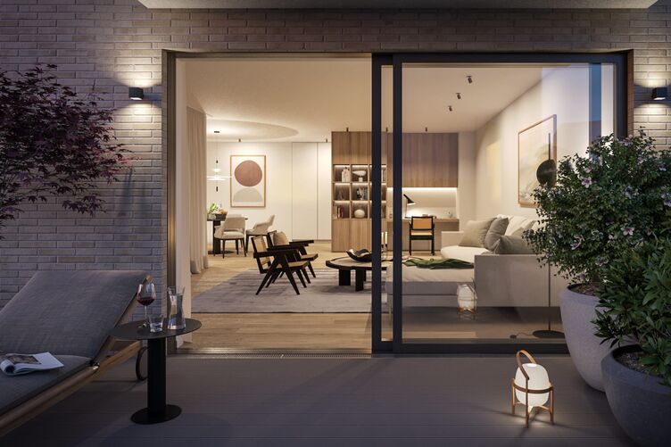 Terrace with garden access