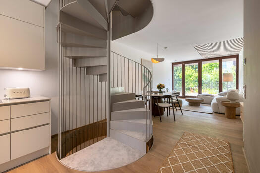 Staircase-living show house