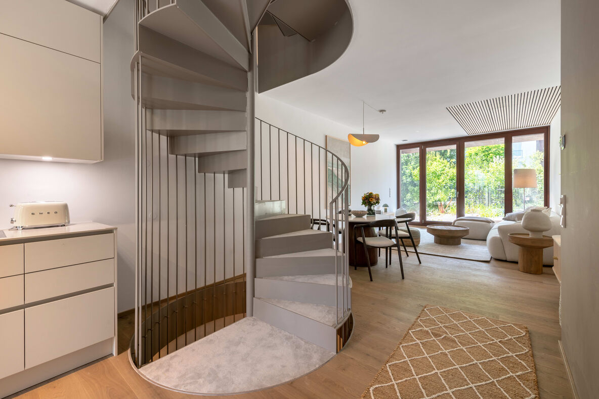 Staircase-living show house