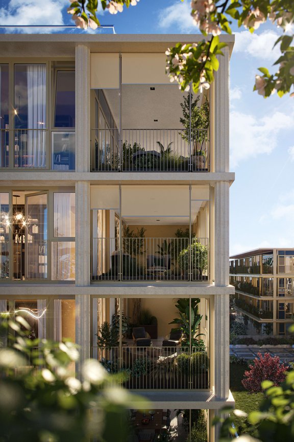 Exterior view of loggias - visualization