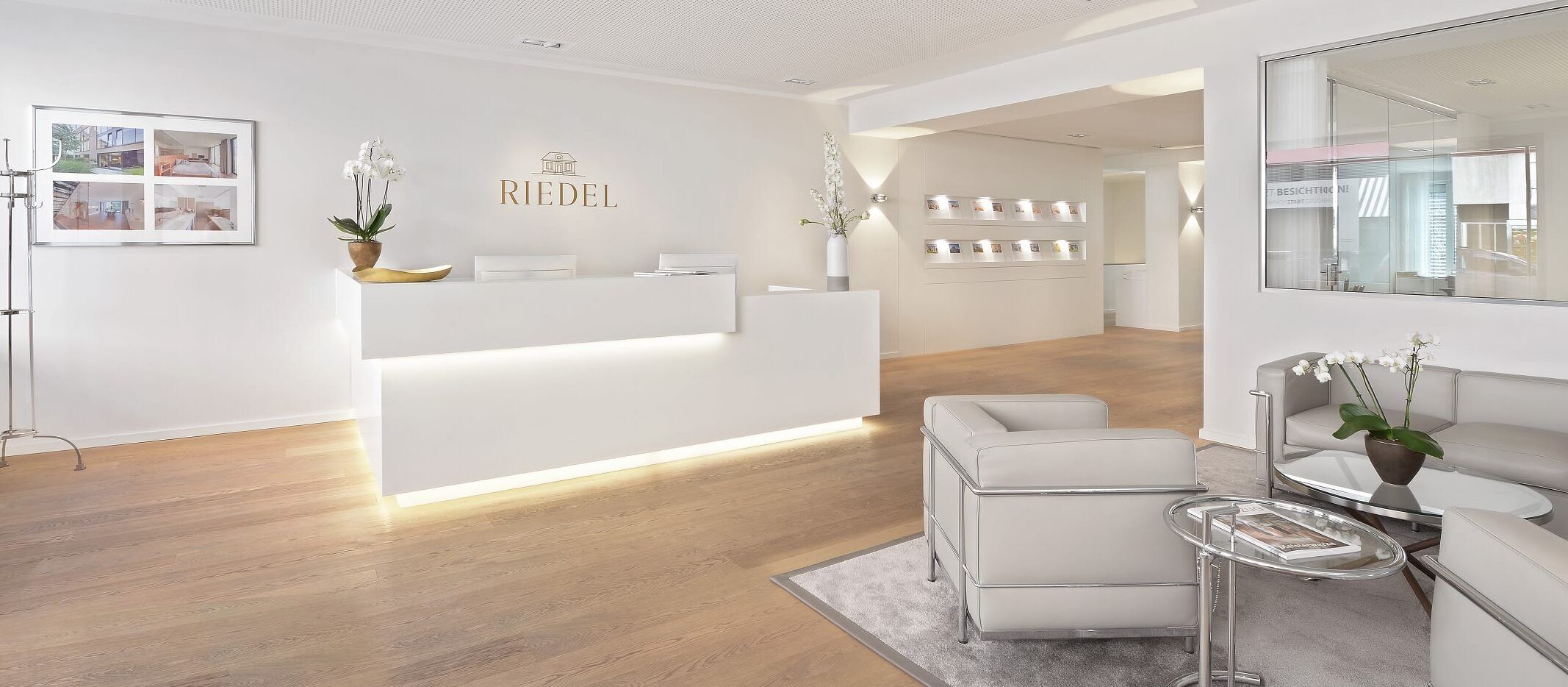Reception area at the RIEDEL location in Schwabing